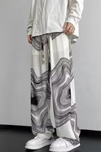 Elastic Waist Cylinder Pattern Men Pants