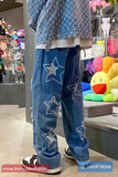 Hip Hop Stars Pattern Men Jeans Pants