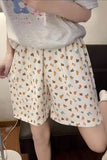 Cute Floral Pattern Home Wear Shorts Pants