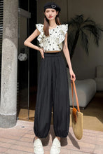 Loose Cotton Linen Lantern Sweatpants