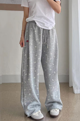 Loose Cute Bow Full Pattern Home Sweatpants