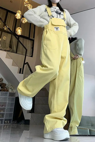 Cute Light Colors Long Denim Jumpsuits