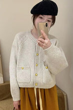 Long Sleeve Round Neck Slim Cardigan Sweater