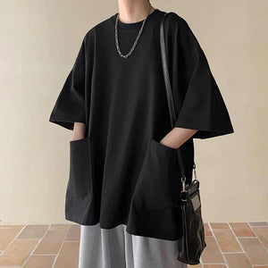 Loose Half Sleeve With Big Pocket Men Shirt