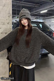 Loose Striped Style O-Neck Women Sweater