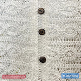 Square Neck Front Button Crochet Tops