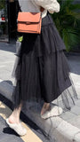 High Waist Elegant Bow Long Mesh Tulle Skirts