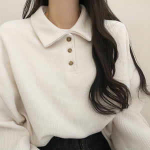 Long Sleeve Loose Collar Shirt