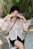 Loose Sweet Floral Blouse Shirts