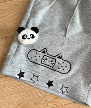 Cute Cat Embroidery Home Wear Shorts Pants