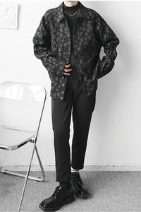 Long Sleeve Floral Pattern Thin Jacket