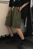 Loose Knee Length Basic Short Pants