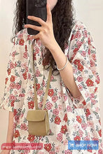Short Sleeve Cute Floral Pattern Blouse Shirt