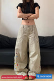 Loose Vintage 90s Theme Pattern Women Pants