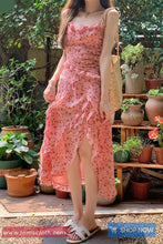 Sweet Floral Pattern Ruffles A-Line Dress