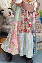 High Waist Loose A-Line Flowers Pattern Skirts