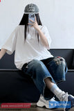 Loose Casual Plaid Patchwork Denim Jeans Pants