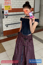 High Waist Vintage A-Line Zipper Plaid Skirts