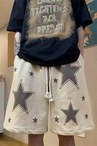 Stars Pattern Printed Wide Leg Shorts