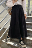 High Waist Loose Vintage Black Skirts