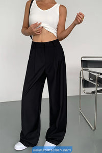 High Waist Loose Casual Women Office Pants