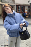 Loose Thick Plush Collar Puffer Coat Jacket