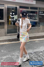 High Waist Cute Floral Pattern Mini Skirts