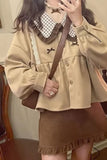 Long Sleeve Peter Pan Collar Cute Bow Blouse Shirts