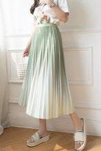 A-Line Gradient Colors Long Pleated Skirts