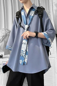 Loose Oversize Sleeve Art Pattern Shirt