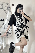 Loose Cow Pattern Short Jumpsuit