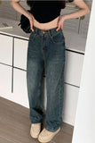 High Waist Classic Blue Long Jeans Pants