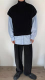 Loose Casual Turtleneck Knitted Short Vest Sweater