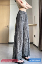 Elastic Waist Distressed Style Casual Pants