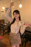 Add a romantic and polished touch to your wardrobe with the Long Sleeve Elegant Lace Bow Stitched Shirt, a beautifully designed top made for women who love feminine details and timeless style. Featuring delicate lace accents, a graceful bow detail, and a refined long sleeve silhouette, this shirt blends elegance and versatility for both everyday wear and dressier occasions.

The standout detail of this shirt is the lace stitched design, which adds texture, softness, and a sophisticated finish to the overall