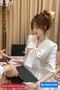 Cute Bow Bandage Elegant Bodycon Dress