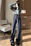 High Waist Wide Leg Long Corduroy Pants