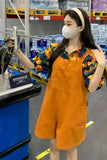 Loose Sweet Colors Shorts Jumpsuit