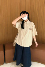 Loose Retro Striped Blouse With Tie