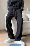 Casual Pleated Style Linen Men Sweatpants
