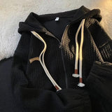 Long Sleeve Zipper Hooded Cardigan Sweater