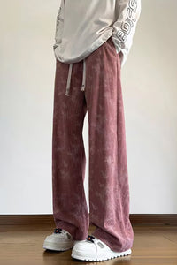 Loose Hip Hop Style Tie Dye Corduroy Pants