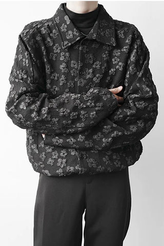 Long Sleeve Floral Pattern Thin Jacket