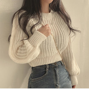 Long Sleeve Vintage Knitted Sweater