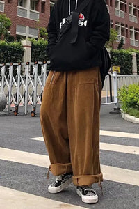 Retro Oversize Wide Leg Corduroy Pants