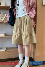 Casual A-Line Elastic Waist Mini Skirts