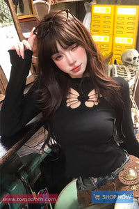 Long Sleeve Cut Butterfly Pattern Hollow Out Shirt