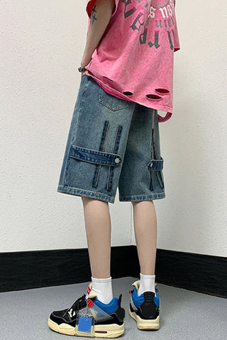 Loose Hip Hop Vintage Denim Shorts