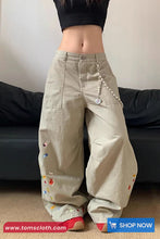 Loose Vintage 90s Theme Pattern Women Pants