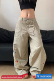 Loose Vintage 90s Theme Pattern Women Pants